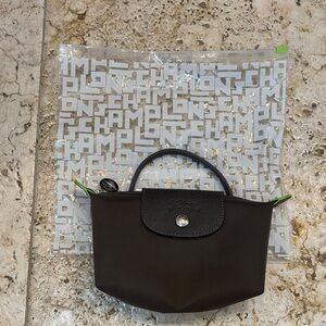 Longchamp Le Pliage mini brown bag AUTHENTIC